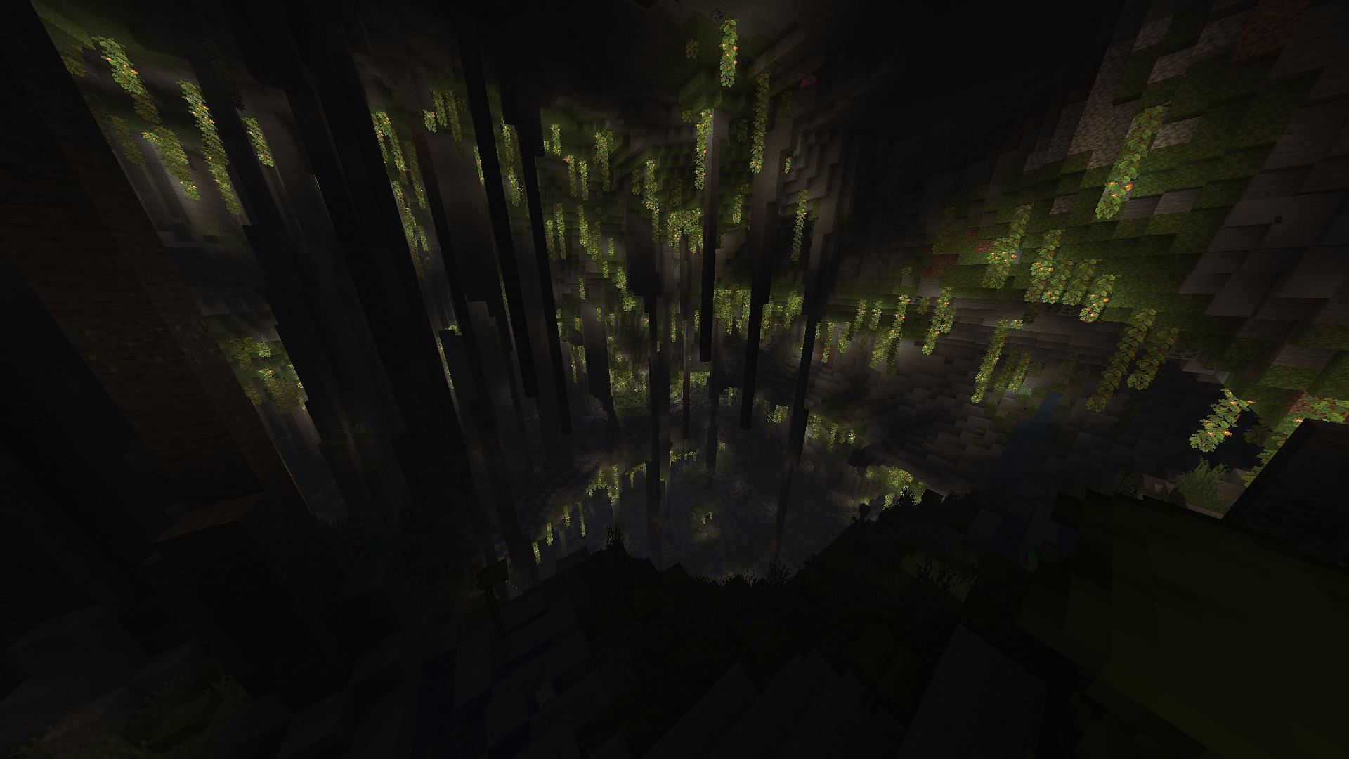 The stunning visual beauty of the generation cements its place as one of the best Minecraft hollow mountain seeds (Image via Sportskeeda Gaming || Mojang Studios)